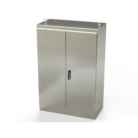 Saginaw Control & Engineering 3 Point Latch with Padlock/Keylock Handle Electrical Enclosures, 72 in H, 24 in D, 48 in W SCE-724824SSFSD